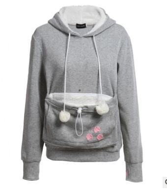 Fashion Cat Women Hoodies Gray A